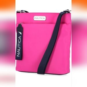 Nautica Fuchsia and Navy Crossbody Bag